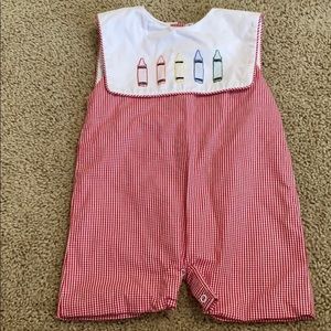 Boys smocked romper